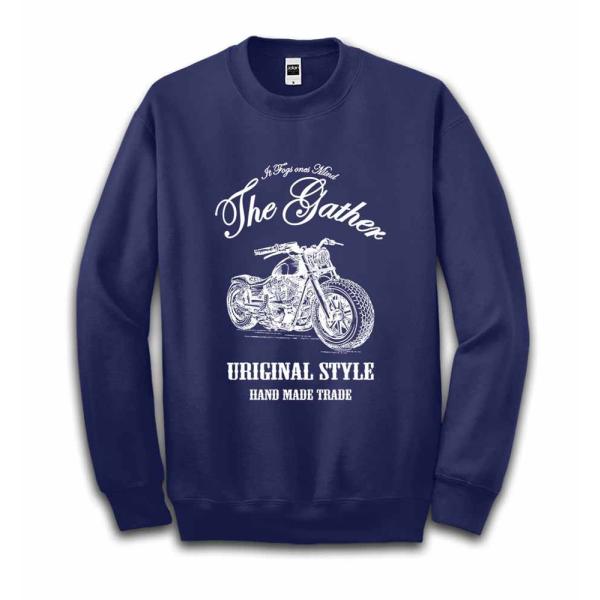 【バイク・シルエット】メンズ　スウェット　スエット　トレーナー　