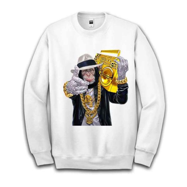 【チンパンジー・ラッパー・ヒップホップ】メンズ　スウェット　スエット　トレーナー　