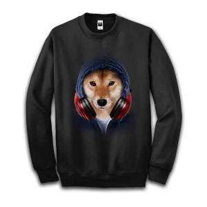 メンズ スウェット スエット トレーナー 柴犬 ロック ミュージシャン