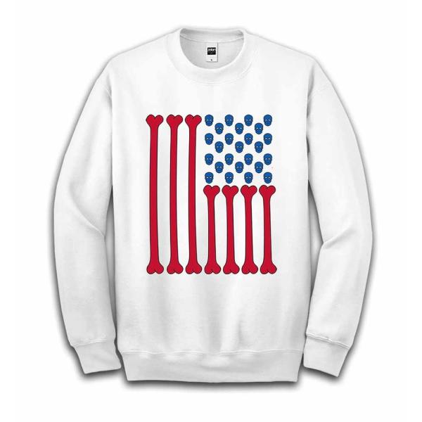 【アメリカ・星条旗・スカル】メンズ　スウェット　スエット　トレーナー　
