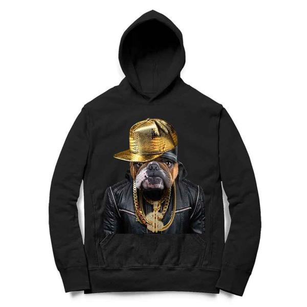 【ラッパー・ヒップホップ・ブルドッグ】メンズ パーカー