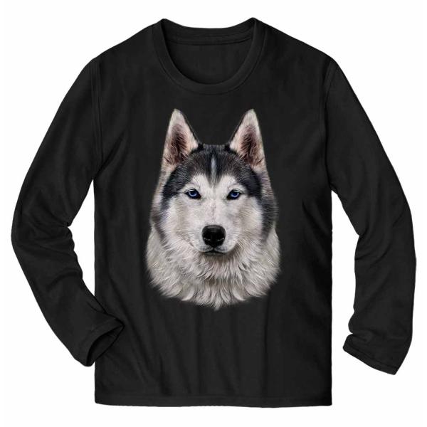 【シベリアンハスキー ドッグ 犬 いぬ】メンズ 長袖 Tシャツ by Fox Republic