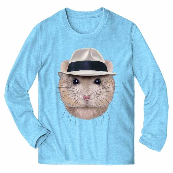 メンズ Tシャツ 長袖 プディング・ハムスター 帽子 by Fox Republic