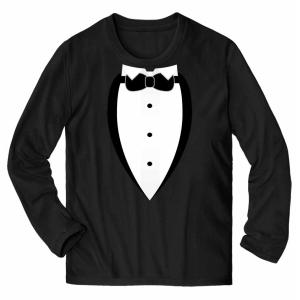 メンズ Tシャツ 半袖 タキシード 蝶ネクタイ スーツ だまし絵