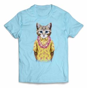 メンズ Tシャツ 半袖 アロハシャツ 猫 ねこ 動物 by Fox Republic｜foxrepublic
