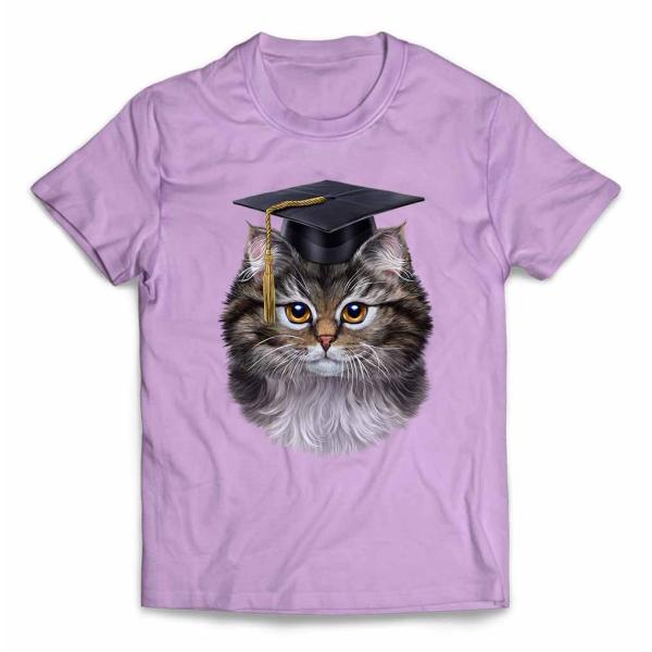 【サイベリアン ねこ 角帽】メンズ 半袖 Tシャツ by Fox Republic