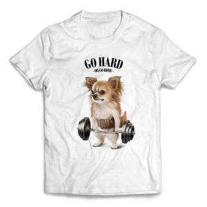 メンズ Tシャツ 半袖 チワワ 犬 ボクシング チャンピオン 筋肉 筋トレ by Fox Republic｜foxrepublic