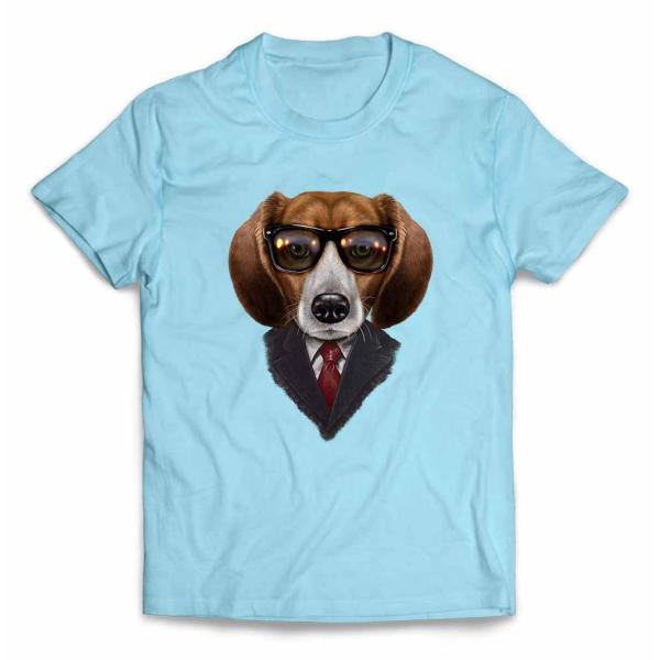 【ビーグル ドッグ 犬 いぬ スーツ】メンズ 半袖 Tシャツ by Fox Republic