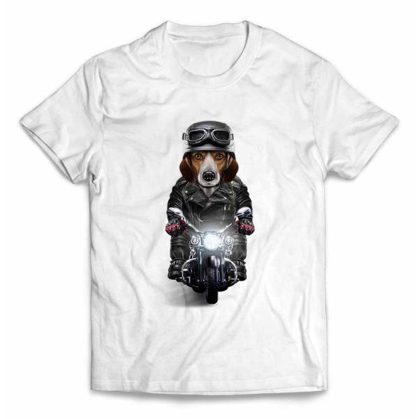 【ビーグル ドッグ 犬 いぬ バイク ヘルメット】メンズ 半袖 Tシャツ by Fox Republ...