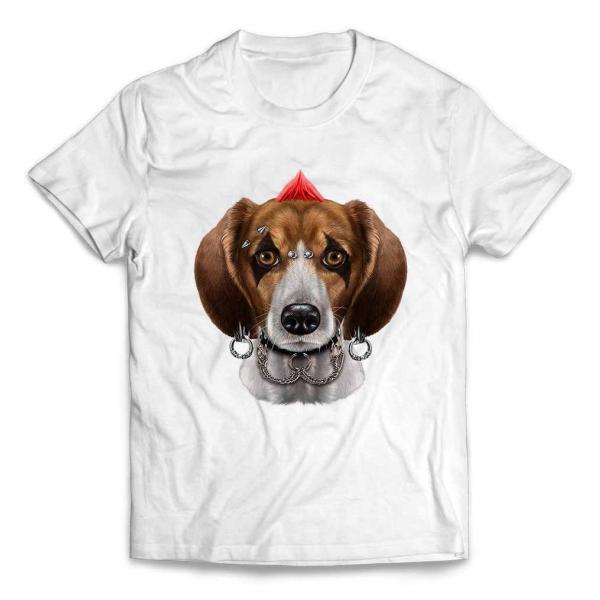 【ビーグル ドッグ 犬 いぬ ロック】メンズ 半袖 Tシャツ by Fox Republic