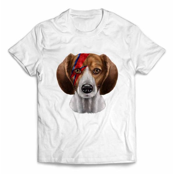 【ビーグル ドッグ 犬 いぬ 稲妻 マーク】メンズ 半袖 Tシャツ by Fox Republic