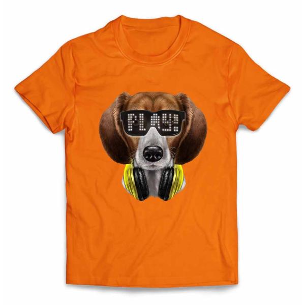 【ビーグル ドッグ 犬 いぬ めがね】メンズ 半袖 Tシャツ by Fox Republic