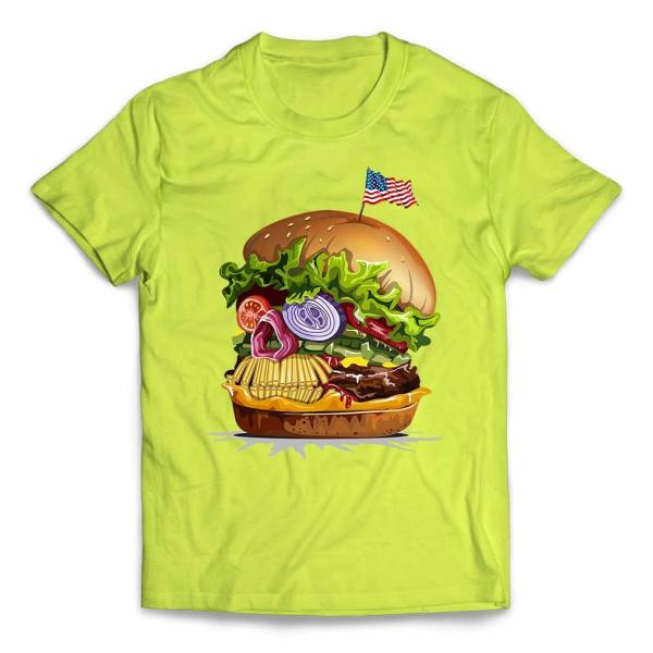 メンズ Tシャツ 半袖 ハンバーガー スカル by Fox Republic