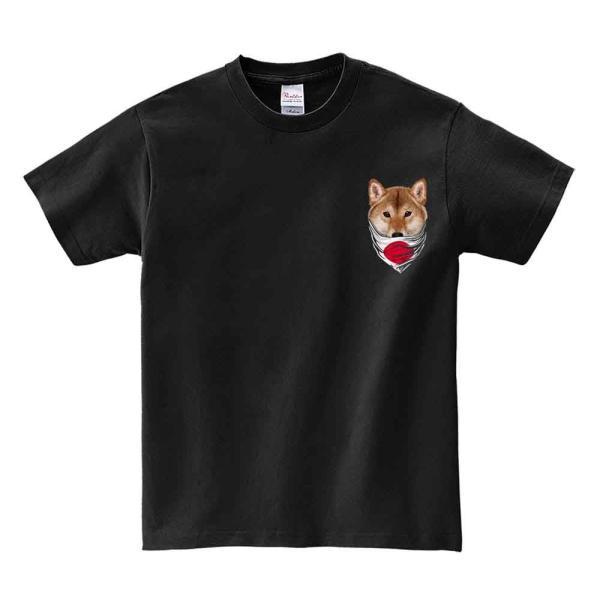 【柴犬・日の丸・バンダナ・ミニサイズ 】メンズ 半袖 Tシャツ