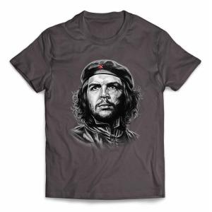 チェ ゲバラ 顔写真 半袖Tシャツ 両面プリント 黒 : シリコンホース