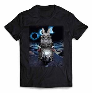 メンズ Tシャツ 半袖 ネザーランドドワーフ・うさぎ・兎 浮世絵