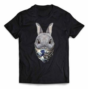 メンズ Tシャツ 半袖 ネザーランドドワーフ・うさぎ・兎 ソビエト連邦 バンダナ by Fox Republic