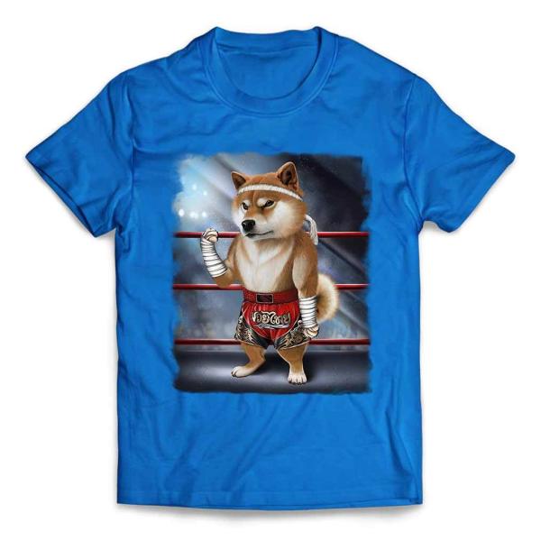 メンズ Tシャツ 半袖 柴犬 しばいぬ ムエタイ キックボクシング スポーツ by Fox Repu...