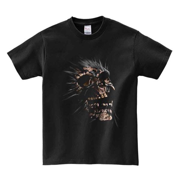 【飛び出すスカル】メンズ 半袖 Tシャツ
