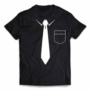 メンズ Tシャツ 半袖 タキシード 蝶ネクタイ スーツ シャツ だ
