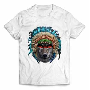 メンズ Tシャツ 半袖 狼 オオカミ インディアン by Fox Republic｜FOX REPUBLIC