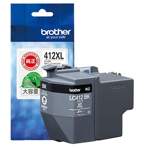 LC412XLBK ブラック 顔料 インクカートリッジ 大容量タイプ 純正品　　※代引はご利用出来ま...