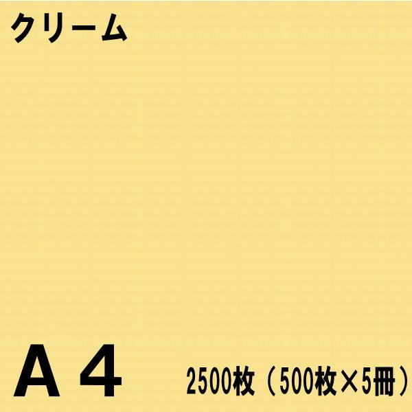 A4サイズ カラーコピー用紙 2500枚（500枚×5冊）クリーム【北越NEWファインカラー】※代引...