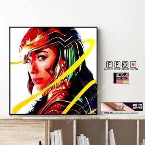 ポップアートパネル インテリア アート ポスター 絵 WONDER WOMAN Ver.3 ワンダーウーマン キータタット シティケット Sサイズ 即納｜fpgjapan