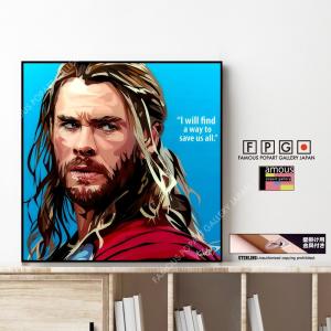 ポップアートパネル インテリア アート ポスター 絵 Thor -Ver.2- ソー キータタット シティケット Sサイズ 即納｜fpgjapan