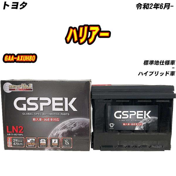 バッテリー GSPEK LN2 トヨタ ハリアー 6AA-AXUH80 R2/6- D-56219/...