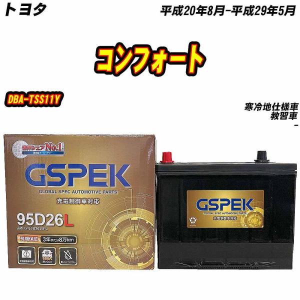 バッテリー GSPEK 95D26L トヨタ コンフォート DBA-TSS11Y H20/8-H29...