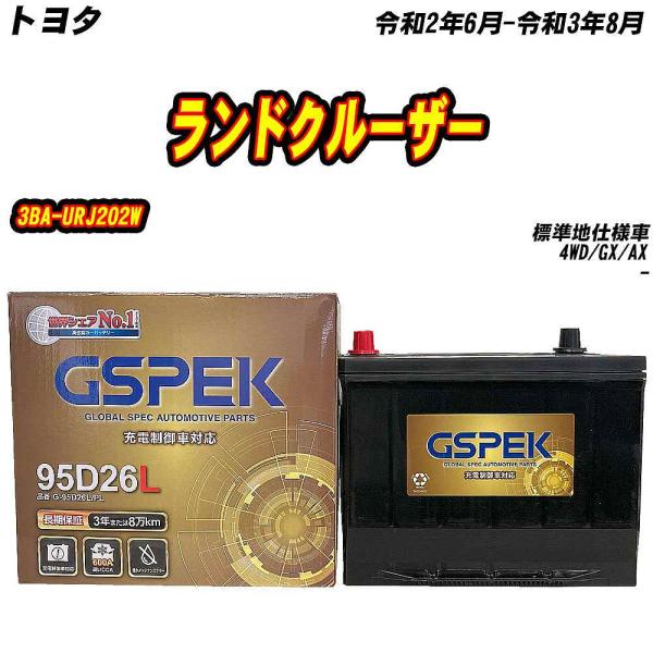 バッテリー GSPEK 95D26L トヨタ ランドクルーザー 3BA-URJ202W R2/6-R...