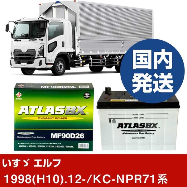 いすゞ自動車 エルフ KC-NPR71系/1998(H10)/12- バッテリー 車 ATLASBX...