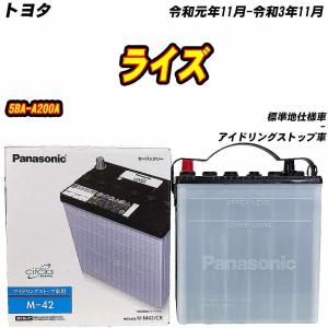 バンザイ25年製新品PanasonicバッテリーM55R M42R車適応 サークラ バッテリー パナソニック M42 トヨタ ライズ 5BA-A201A R3/11