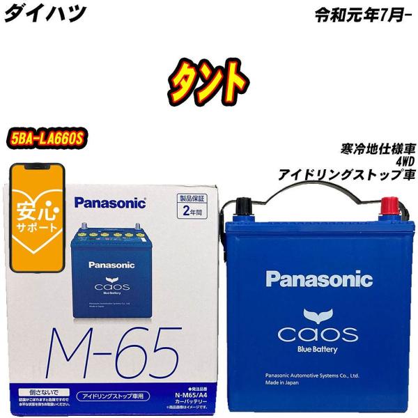 バッテリー パナソニック M65 ダイハツ タント 5BA-LA660S R1/7-  【H0400...