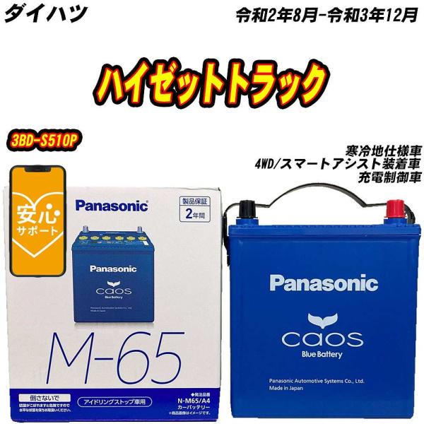 バッテリー パナソニック M65 ダイハツ ハイゼットトラック 3BD-S510P R2/8-R3/...