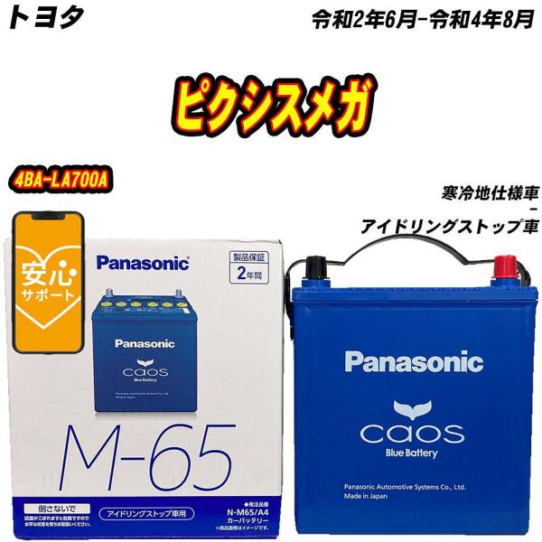 バッテリー パナソニック M65 トヨタ ピクシスメガ 4BA-LA700A R2/6-R4/8  ...