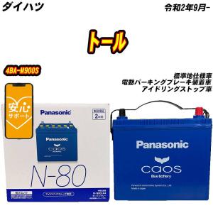 カオス バッテリー パナソニック N80 ダイハツ トール 5BA-M910S R2/9
