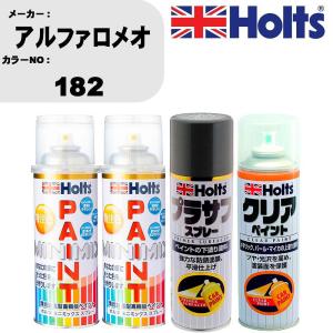 ペイントスプレー アルファロメオ カラー番号 182 上塗り1本/下塗り1本 & プラサフスプレー グレー MH11503 1本 & クリアスプレー MH11604 1本｜fpj-navi