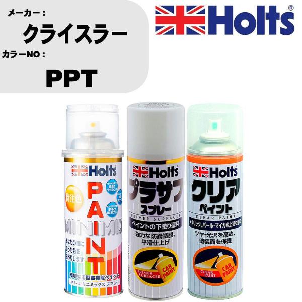 ペイントスプレー クライスラー カラー番号 PPT 1本 &amp;  プラサフスプレー ホワイト MH11...