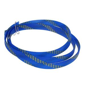 Othmro 幅10mm 長さ1m ブルーゴールド 1個入り 編組スリーブ 編組チューブ RoHS認証 PET ポリエチレンテレフタレート