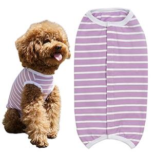 KUVEELA PET 小型犬 術後服 犬 服 犬用品 術後ウェア 術後カバー服 保護服 雄 雌兼用 避妊 離乳 傷口保護 皮膚病 通気 夏用 XL（