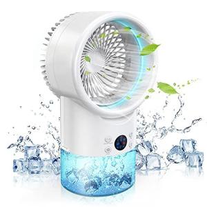 冷風機 冷風扇 強力 細かいミスト 氷入れ可 卓上 扇風機 ミニクーラー コンパクト 冷風ファン 3段階風量 加湿