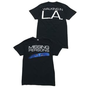 バンドTシャツ MISSING PERSONS / WALKING IN L.A. (2XL)ミッシング・パーソンズ オフィシャル ロックTシャツ バックプリント　エレクトロ　ポップ 80'S｜fragile