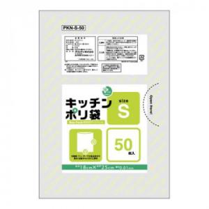 オルディ プラスプラスキッチンポリ袋HD-S 半透明50P×100冊 542902｜fragileya