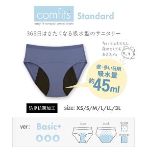 吸水ショーツ 生理用 昼用 サニタリーショーツ...の詳細画像1