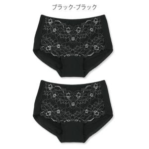 サニタリーショーツ 2枚セット 生理用 綿混 ...の詳細画像5