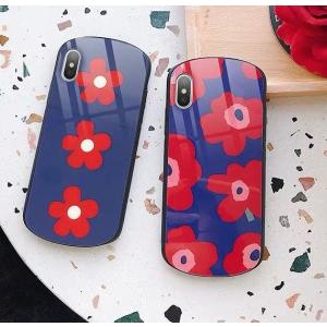 iPhone XR ケース iPhone SE2 ケース iPhone8ケース 背面ガラス iPhone Xs iPhone X 花柄 iPhonexs maxケース 花 軽量 iPhone7 plus ケース 可愛い おしゃれ