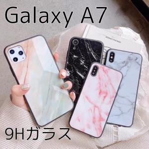 Galaxy A7 ケース 楽天モバイル ギャラクシーA7 9H強化ガラス 保護 お洒落 シンプル カバー 衝撃 大理石柄 吸収 アクセサリー galaxyA7 スマホケース