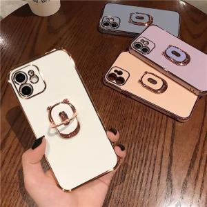 iPhoneSE3 ケース リング付き iPhonese2 iPhone8ケース iPhone7カバー スマホケース レンズ保護 衝撃吸収 擦り傷防止 TPU 耐衝撃 軽量